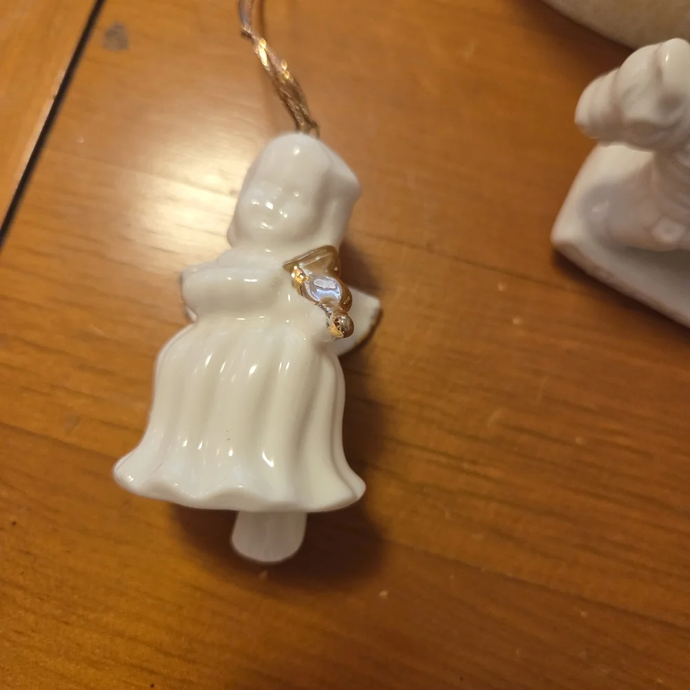 Vintage White Porcelain Ornaments